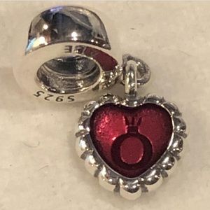 Rare Retired Pandora forever Heart dangle